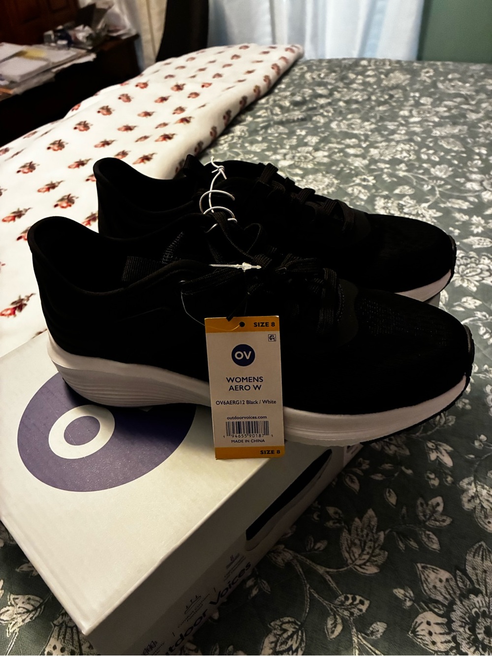 Outdoor Voices Women’s Aero W Black Sneakers with White Sole
